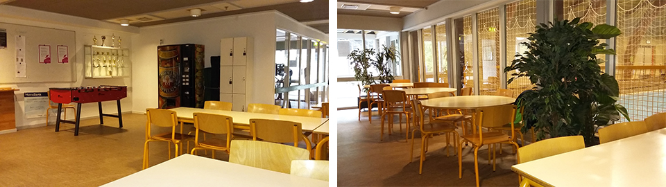 cafeteria faciliteter i Svendgønge hallen